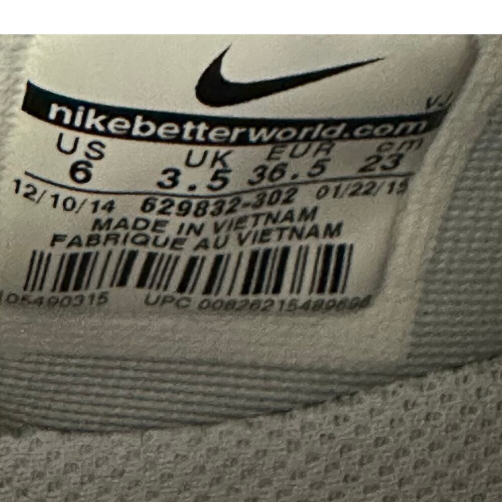 Nike Womens SZ 6 Running Athletic Shoes Sneakers Green White Pattern 629832-302 - Picture 9 of 9